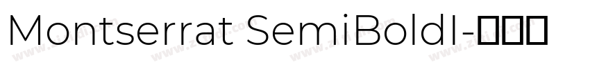 Montserrat SemiBoldI字体转换